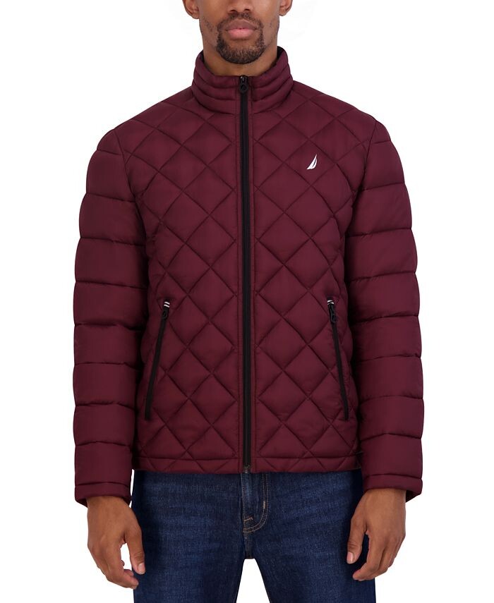 

Мужская стеганая куртка полулегкого веса Nautica, розовый