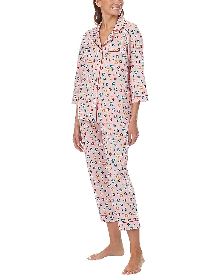 Пижамный комплект Bedhead PJs 3/4 Sleeve Cropped PJ Set, цвет Fierce
