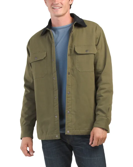 

Холщовая куртка Teddy на флисовой подкладке Bonobos, цвет Winter Moss