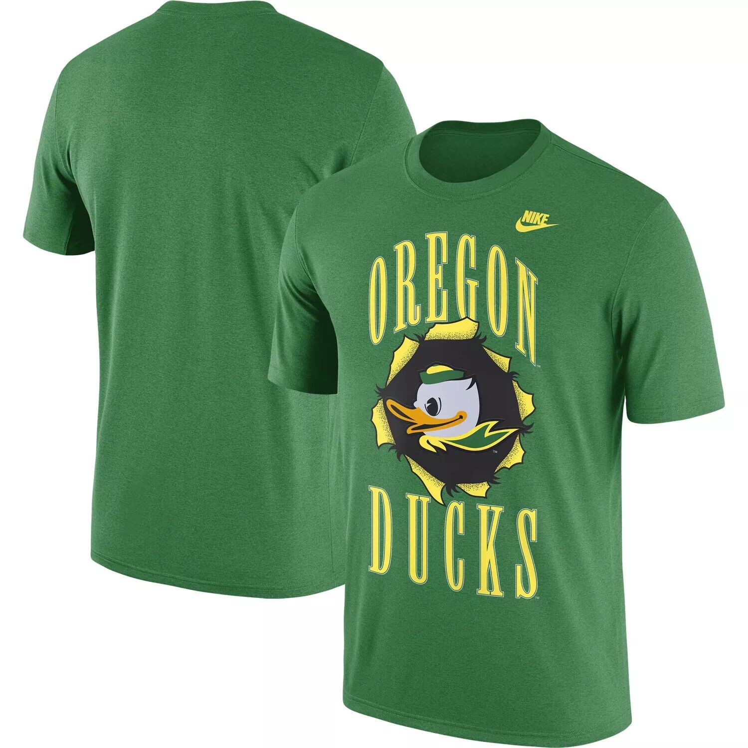 

Мужская зеленая футболка Oregon Ducks Campus Back to School Nike, Зеленый