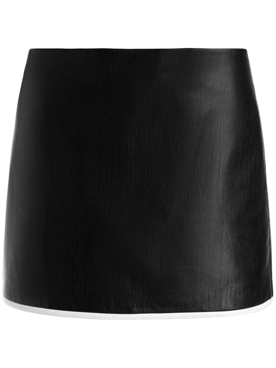 

Юбка мини Rubi из искусственной кожи alice + olivia, черный