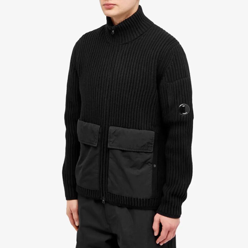 

C.P. Company Lambswool, смешанная молния, черный