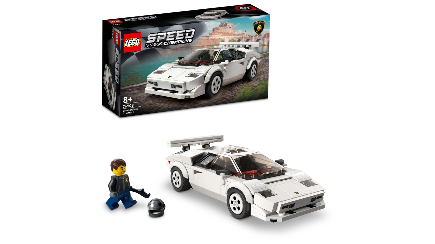 Lego Speed ​​​​Champions Lamborghini Countach, модельный комплект автомобиля lego speed ​​​​champions audi s1 ​​e tron quattro гоночная машина игрушечная машина