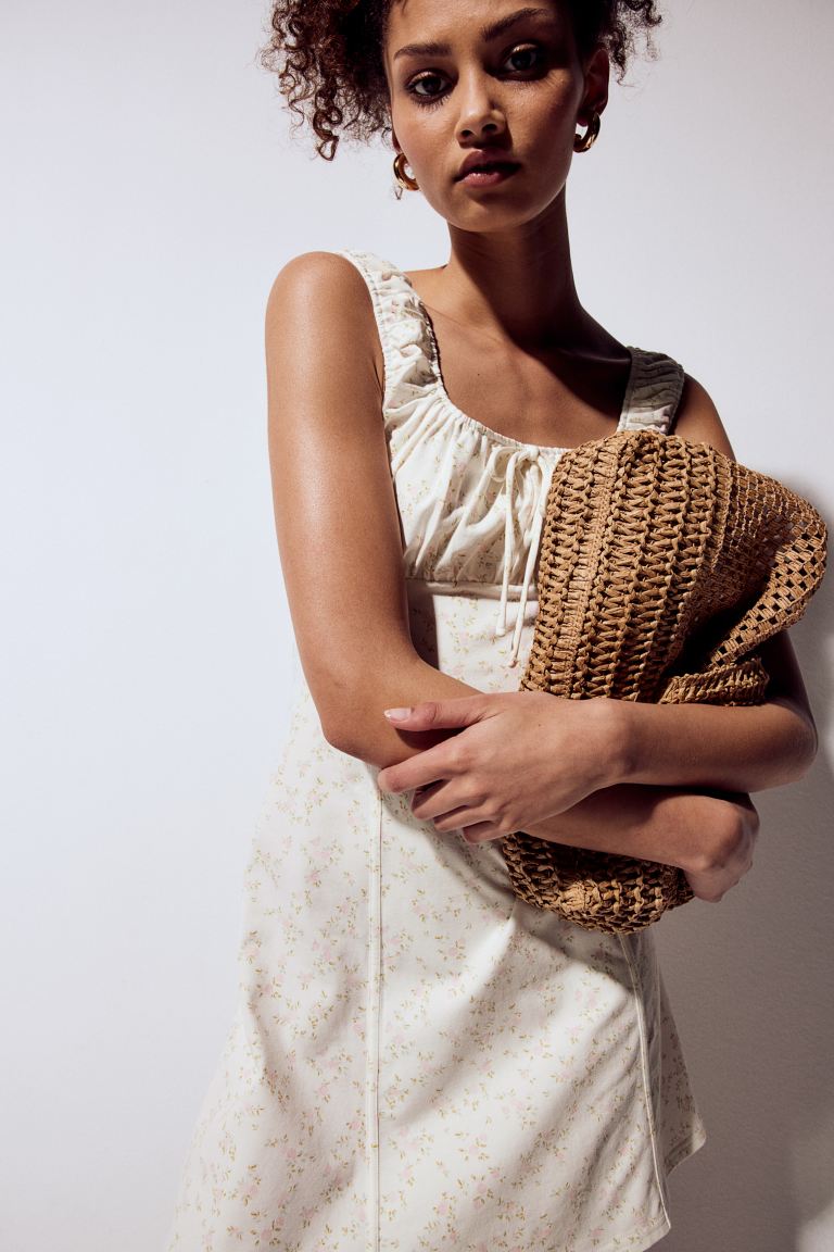 Мини-Платье из трикотажа в виде корсета H&M, бежевый