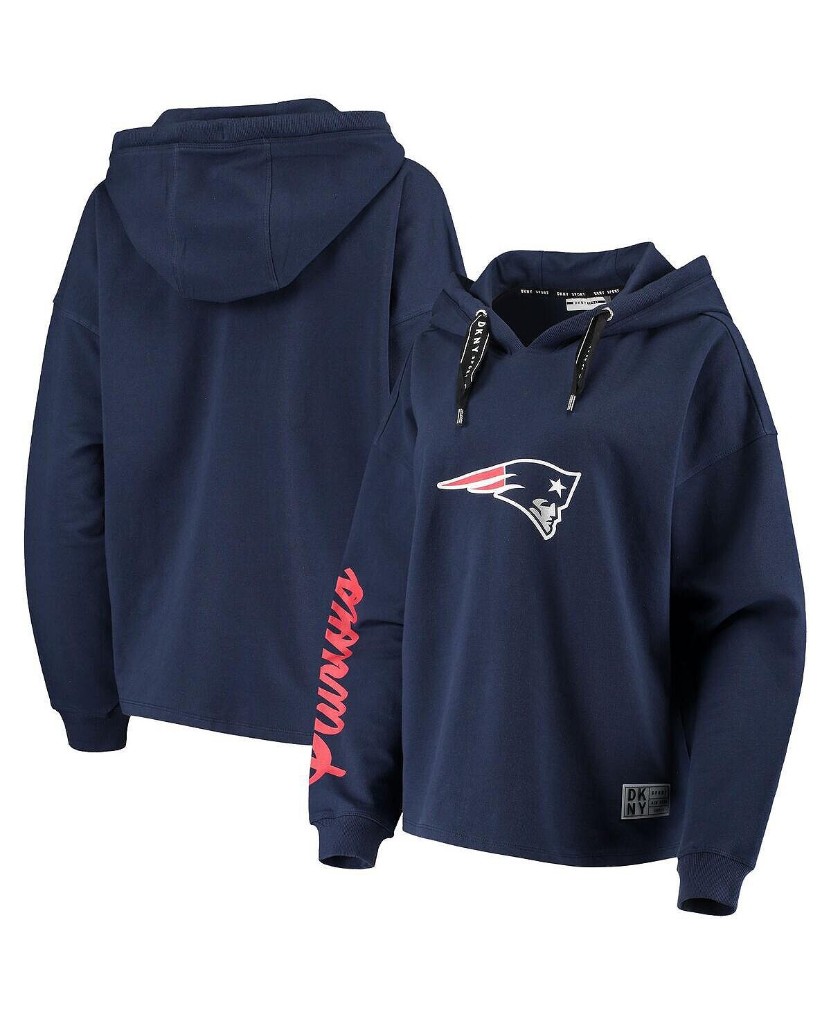

Женский пуловер с капюшоном New England Patriots Suzy темно-синего цвета DKNY, темно-синий