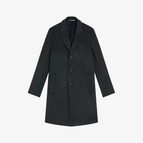 

Однобортное пальто приталенного кроя Rueby из смесовой шерсти Ted Baker, зеленый
