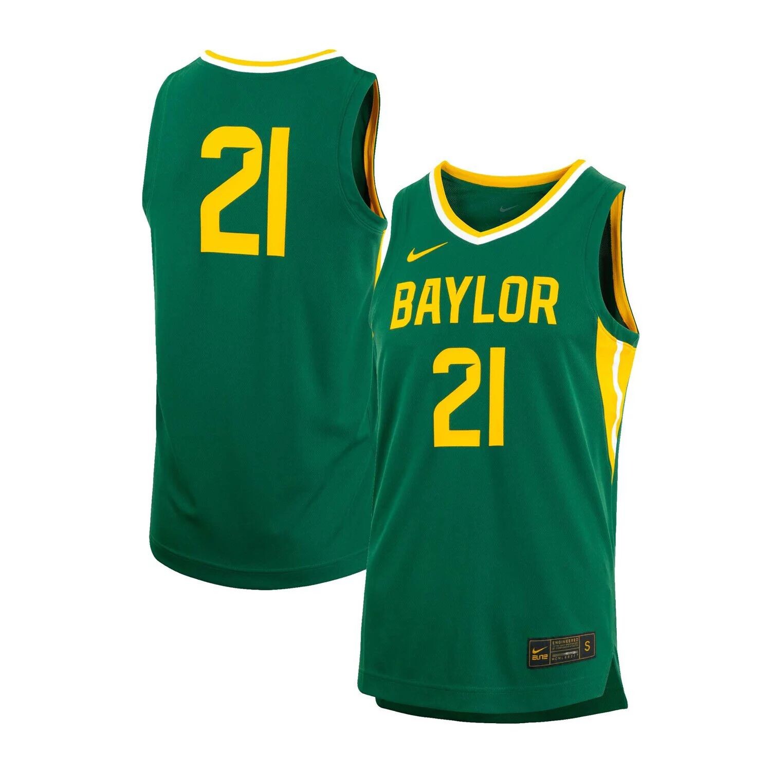 

Мужская баскетбольная майка № 21 Green Baylor Bears реплика Nike