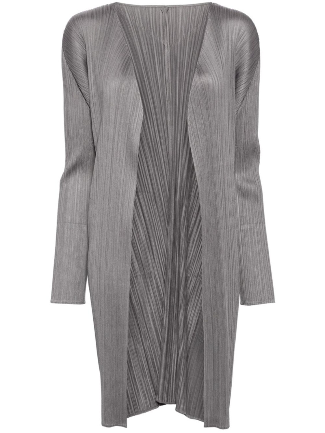 

Pleats Please Issey Miyake плиссированное пальто, серый