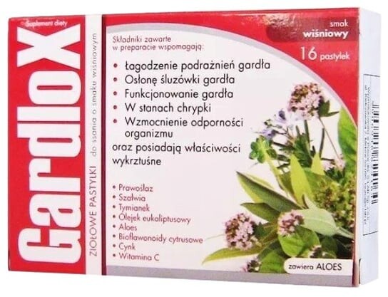 

Gardlox, пастилки со вкусом вишни, 16 шт. Inna marka