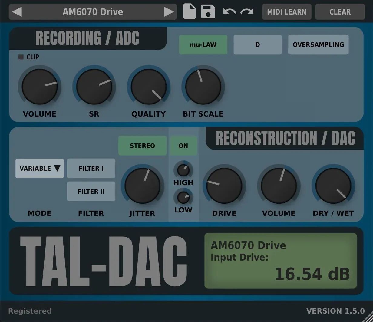 

TAL Software Плагин TAL-DAC Bitcrusher