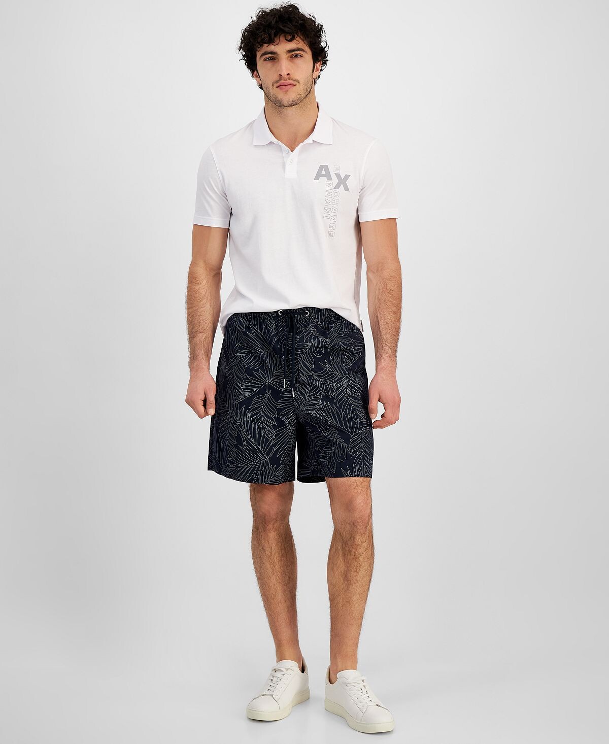 

Мужские шорты на шнурке с принтом пальм Armani Exchange