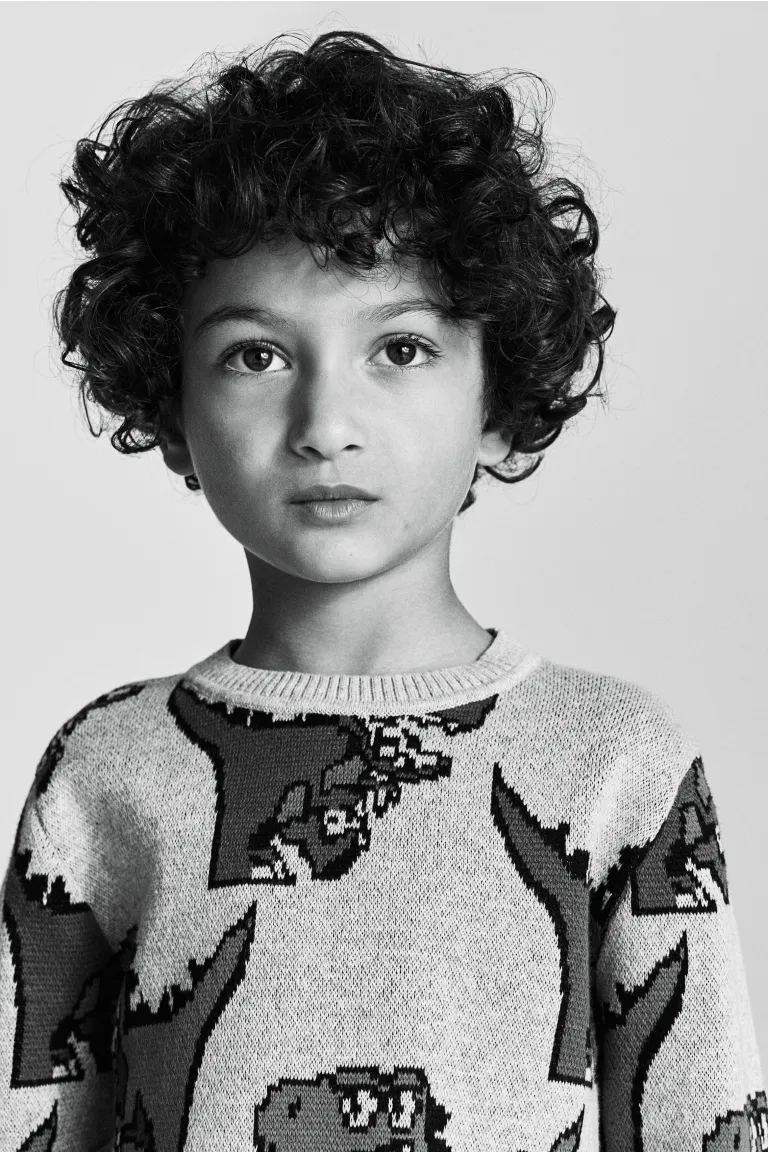 

Свитер жаккардовой вязки H&M, серый
