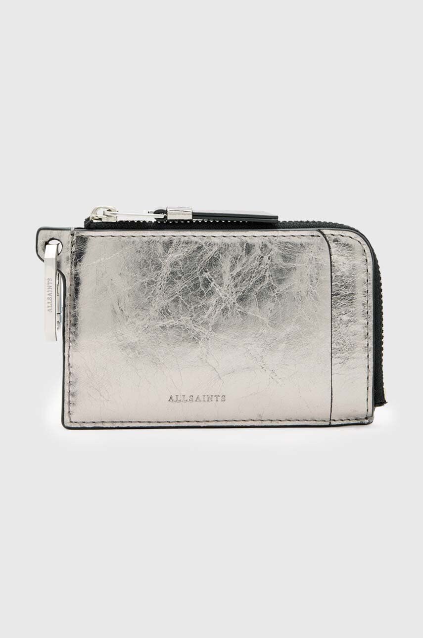 

Кожаный кошелек AllSaints REMY WALLET, серый