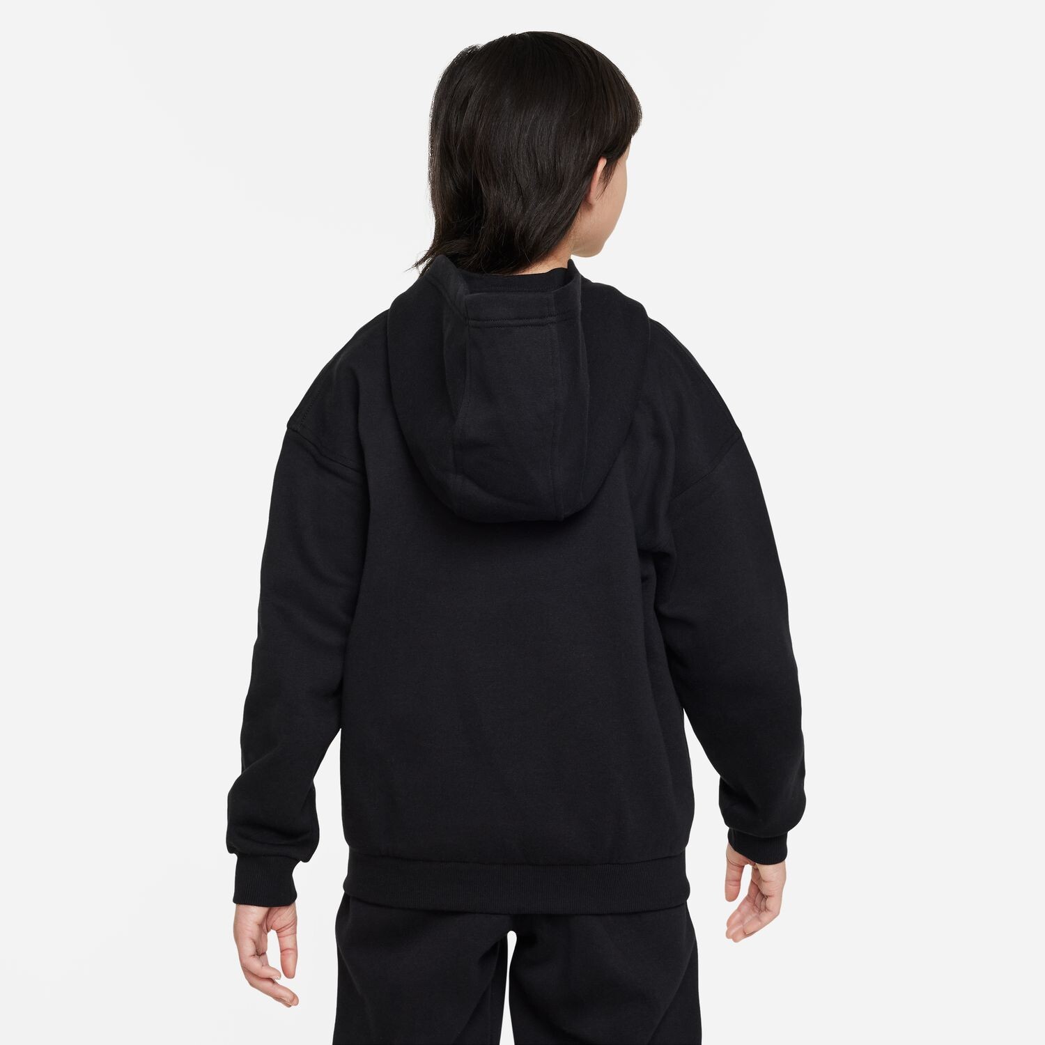 

Объемная флисовая худи с молнией во всю длину для девочек 7–20 лет Nike Sportswear Club Nike, черный