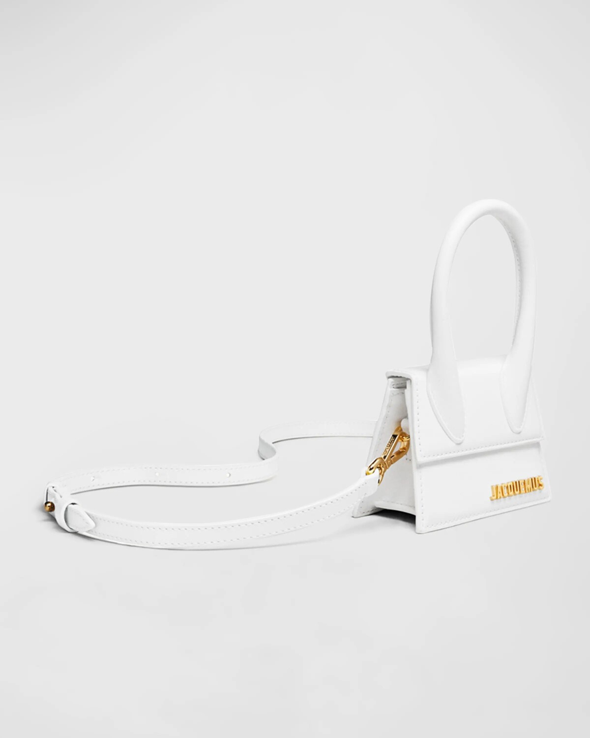 

Кожаная сумка Le Chiquito с верхней ручкой Jacquemus, цвет White