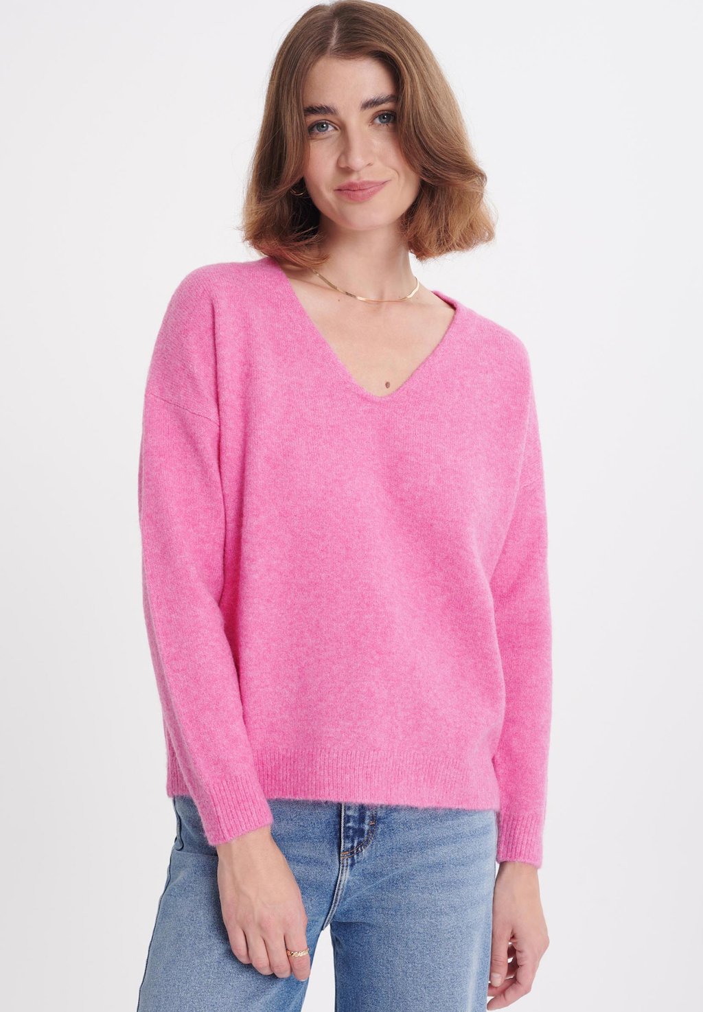 Вязаный свитер Greenpoint, цвет mottled pink вязаный свитер style stradivarius цвет mottled beige