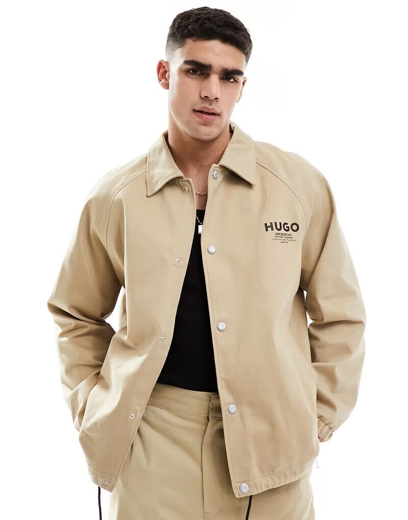 

Бежевая куртка HUGO Blue Harrington