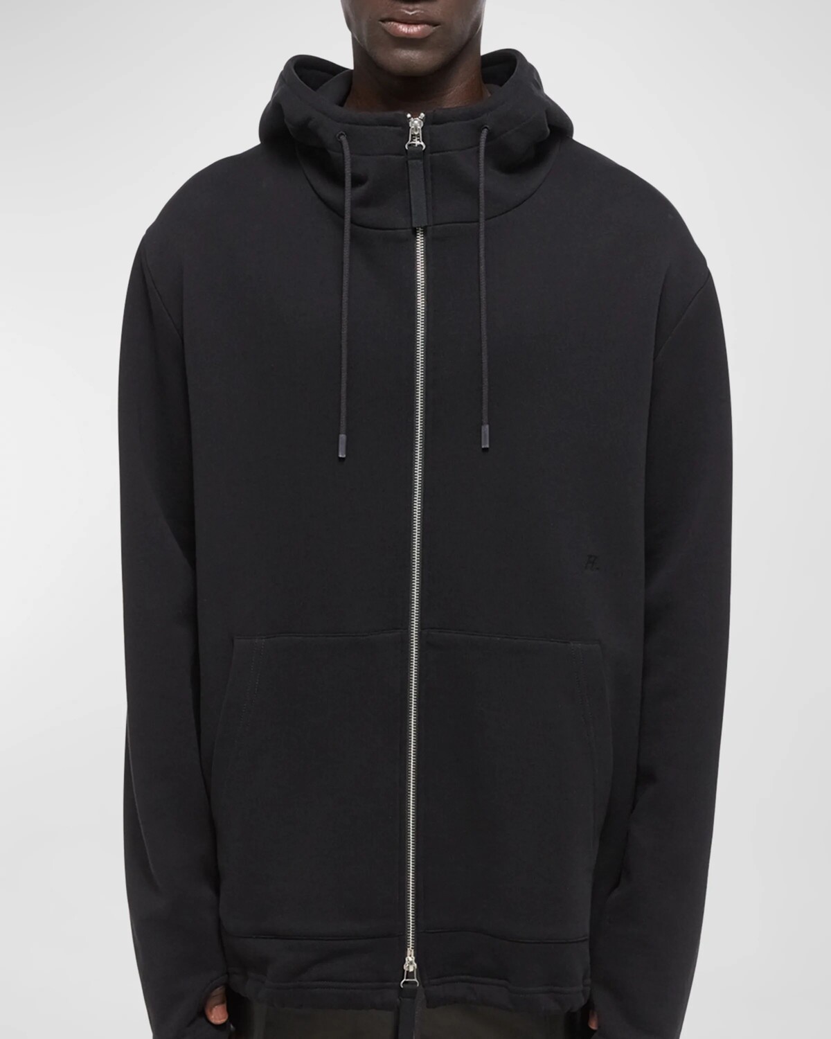 

Мужская толстовка на молнии из мягкого органического хлопка Helmut Lang, цвет Black