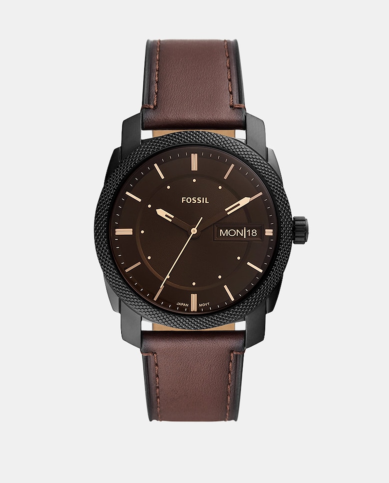 Machine FS5901 Коричневые мужские часы из эко-кожи Fossil, коричневый