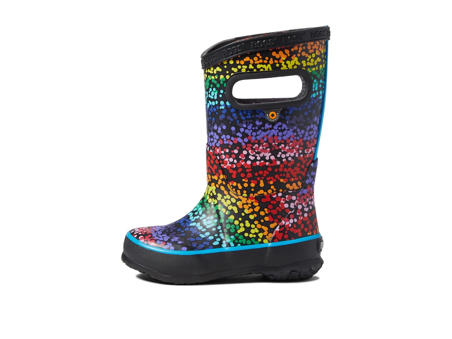 

Ботинки Bogs Kids Rain Boots Rainbow Dots (Toddler/Little Kid/Big Kid)
