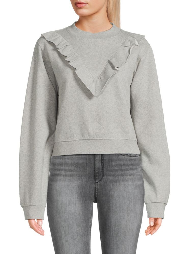 

Толстовка с круглым вырезом и рюшами French Connection, цвет Light Grey