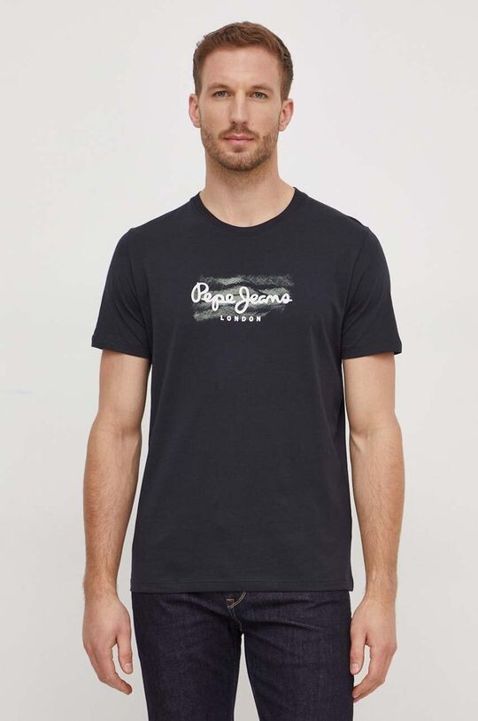

Футболка Castle из хлопка Pepe Jeans, черный