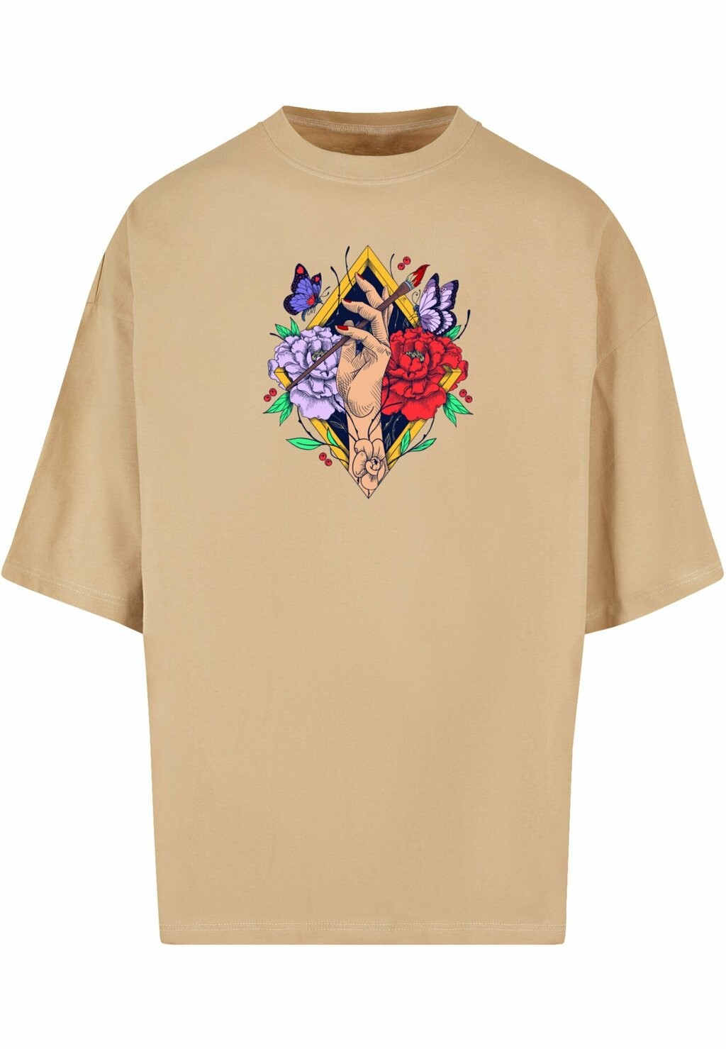 

Футболка с принтом KAHLO ARTIST HUGE Merchcode, цвет unionbeige