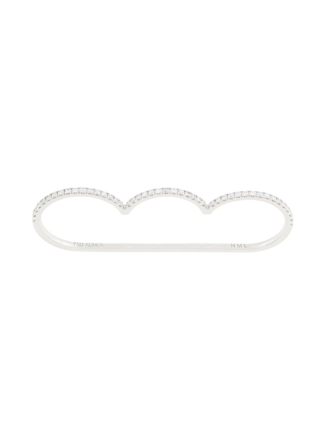 

Кольцо Cloud Superfine из белого золота с бриллиантами ALINKA, серебряный