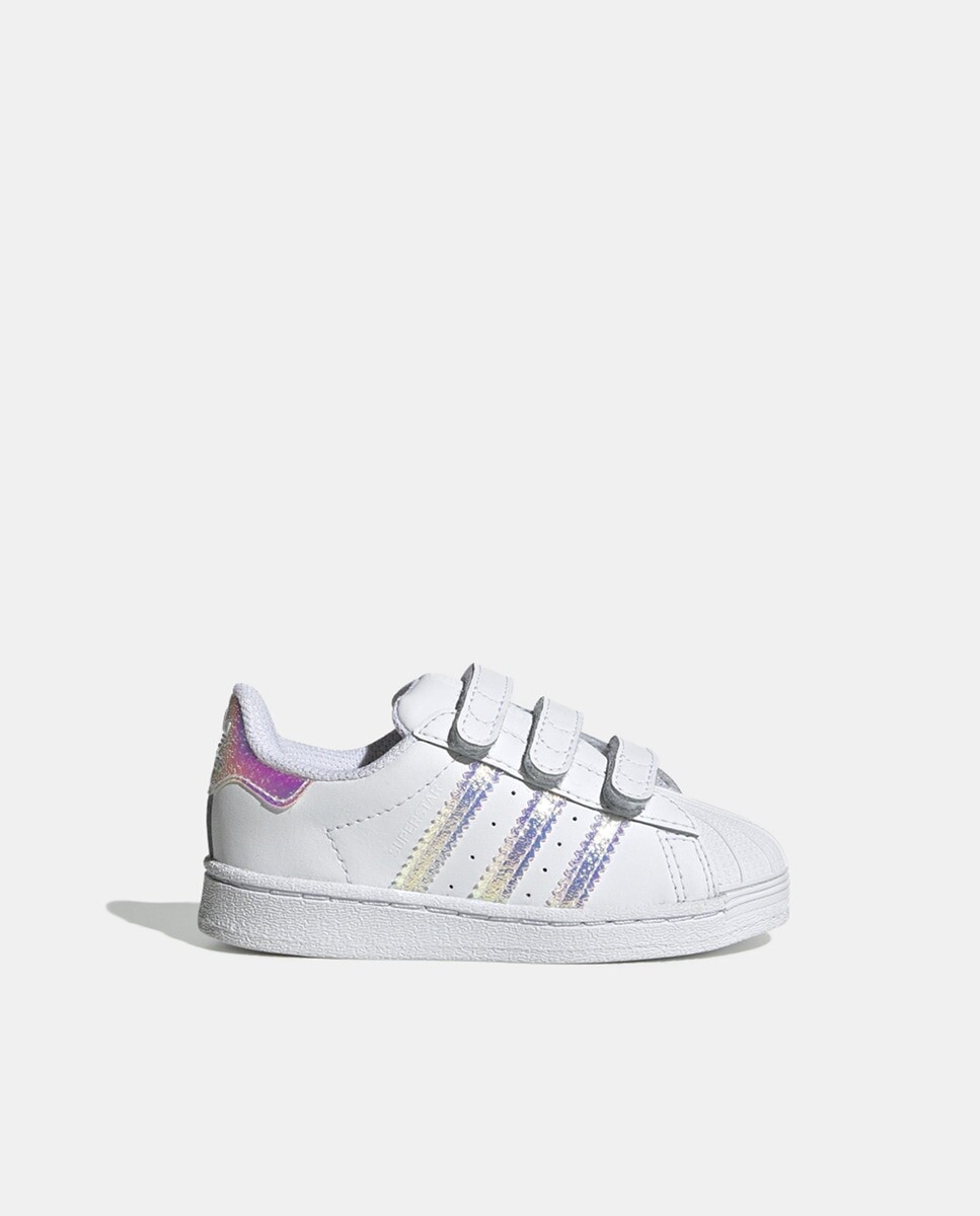 

Белые спортивные туфли для девочки на крючке и петле adidas, белый