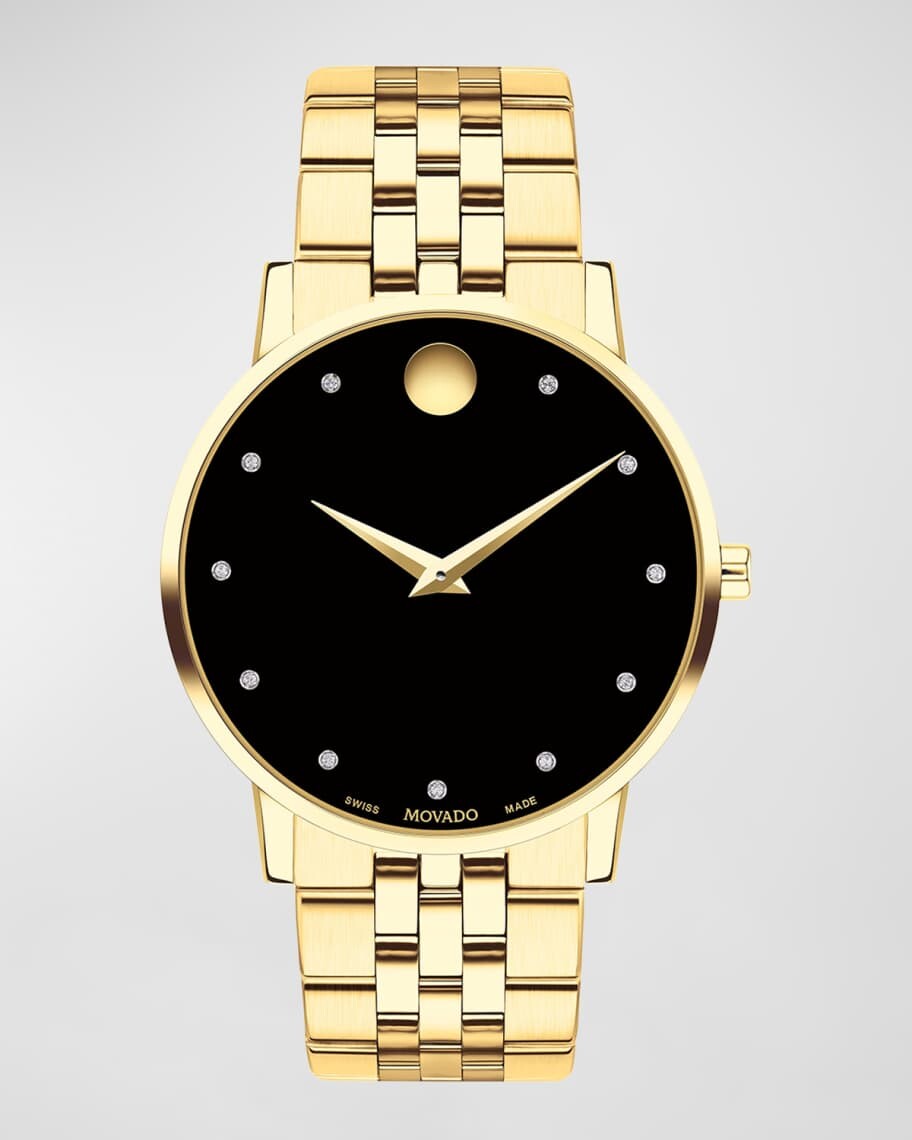

Мужские часы-браслет Museum Classic Diamond Indices, 40 мм Movado