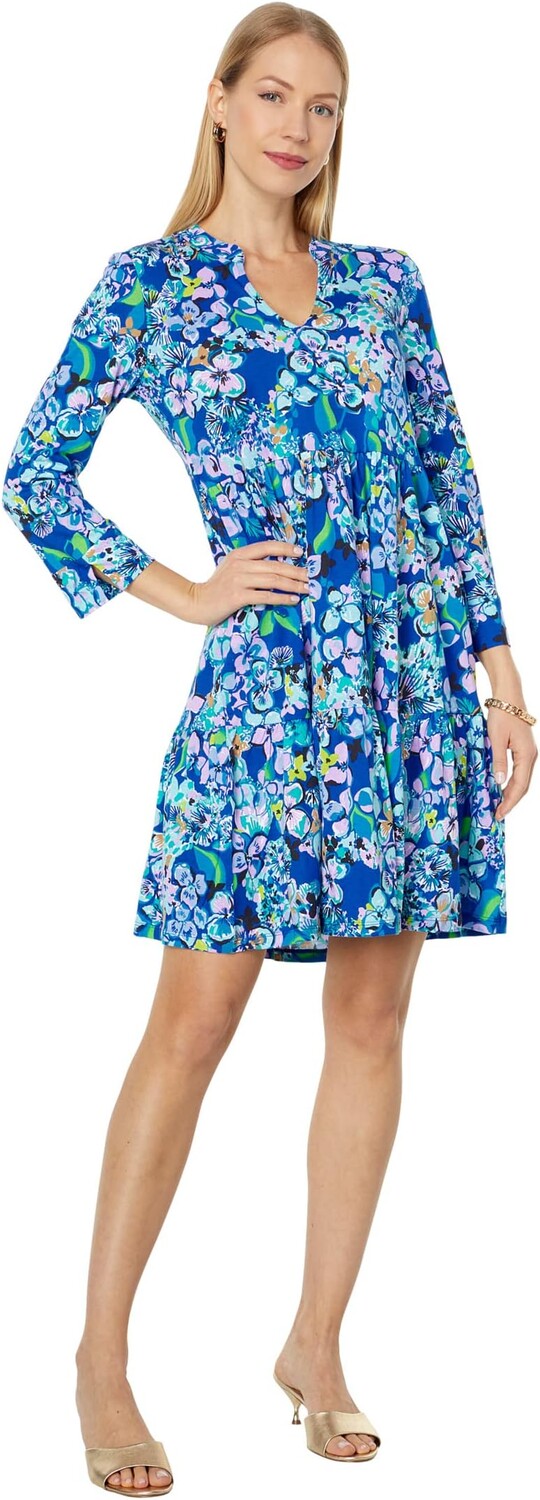 

Платье Алайна Lilly Pulitzer, цвет Blue Grotto Twilight Tropics