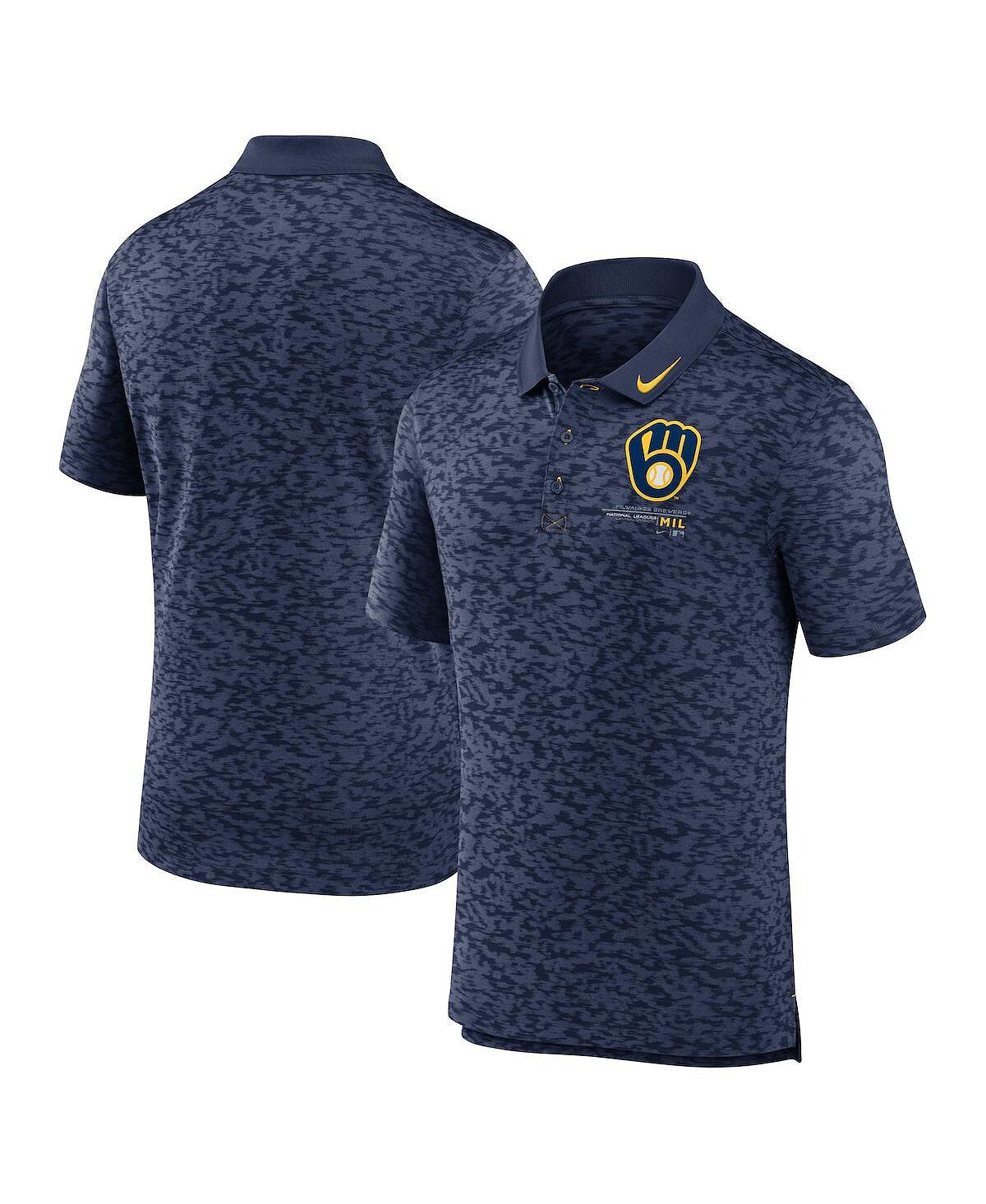 

Мужская темно-синяя рубашка-поло Milwaukee Brewers Next Level Nike
