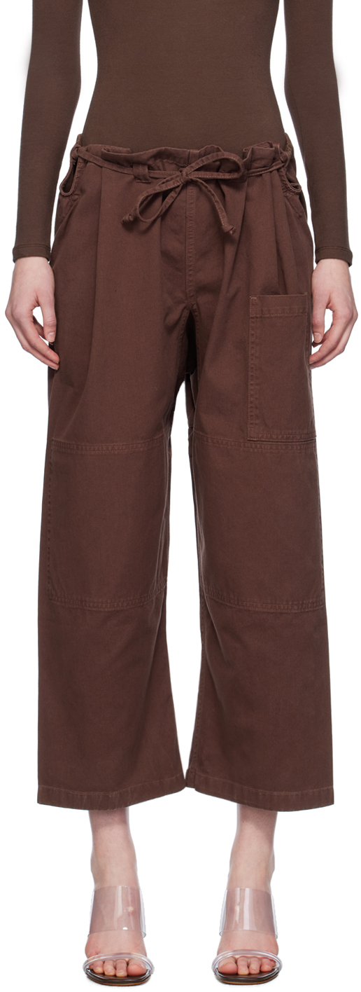 брюки р 50 цвет шоколадный Коричневые брюки для отдыха 'The Lou' Gil Rodriguez