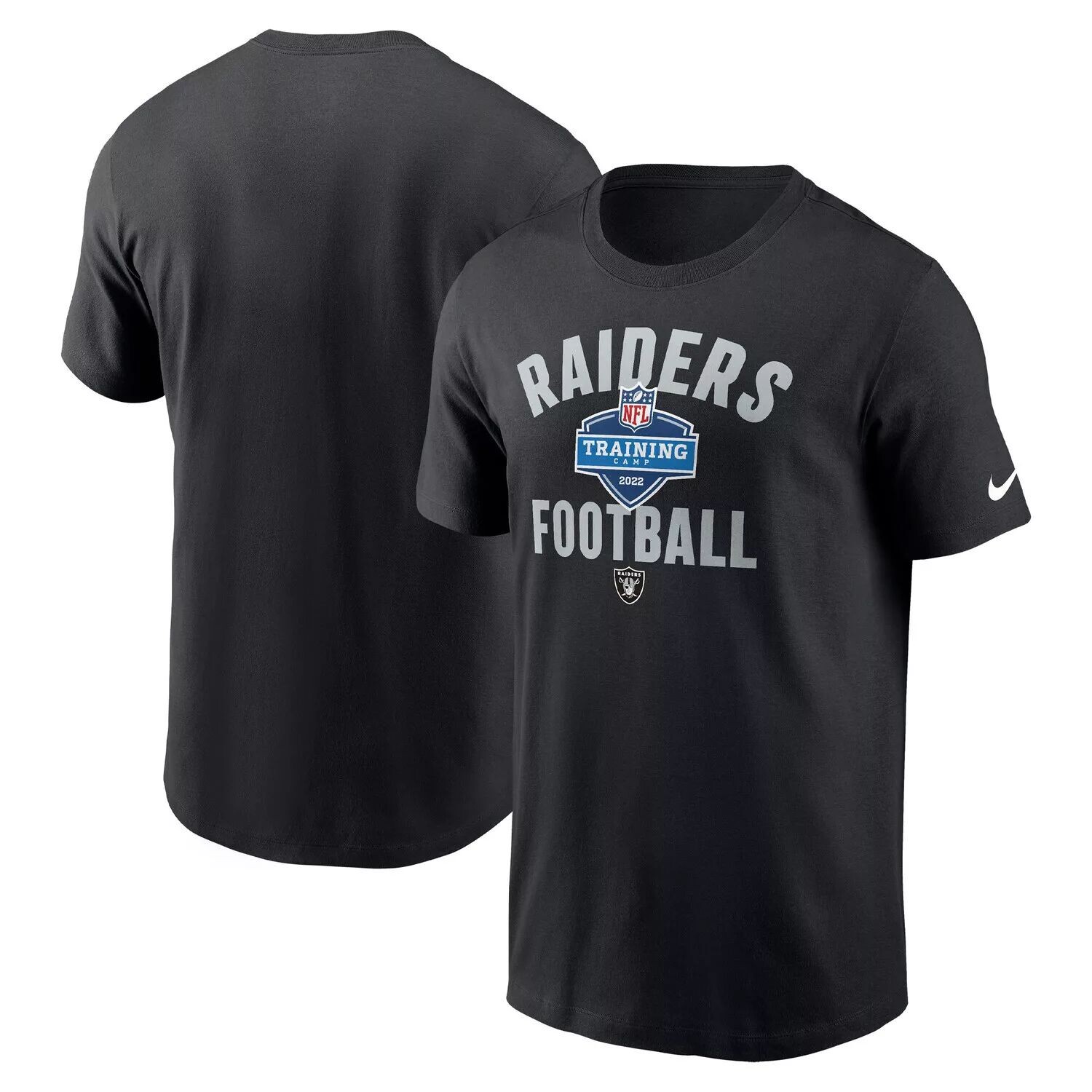 

Мужская черная спортивная футболка Las Vegas Raiders 2022 Training Camp Nike, Черный