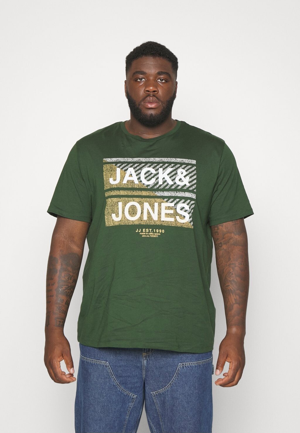 

Футболка с принтом Jack & Jones, темно-зеленый