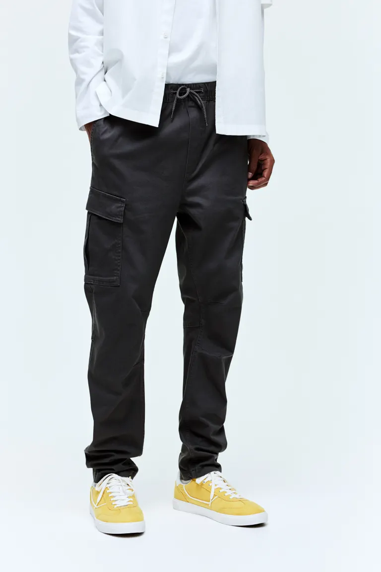 Узкие брюки-карго H&M, серый