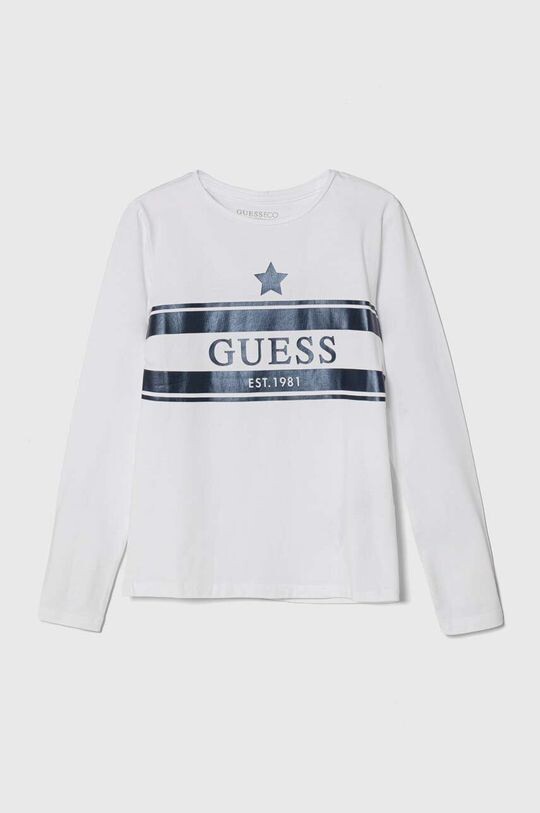 

Guess Детская хлопковая рубашка с длинными рукавами, белый