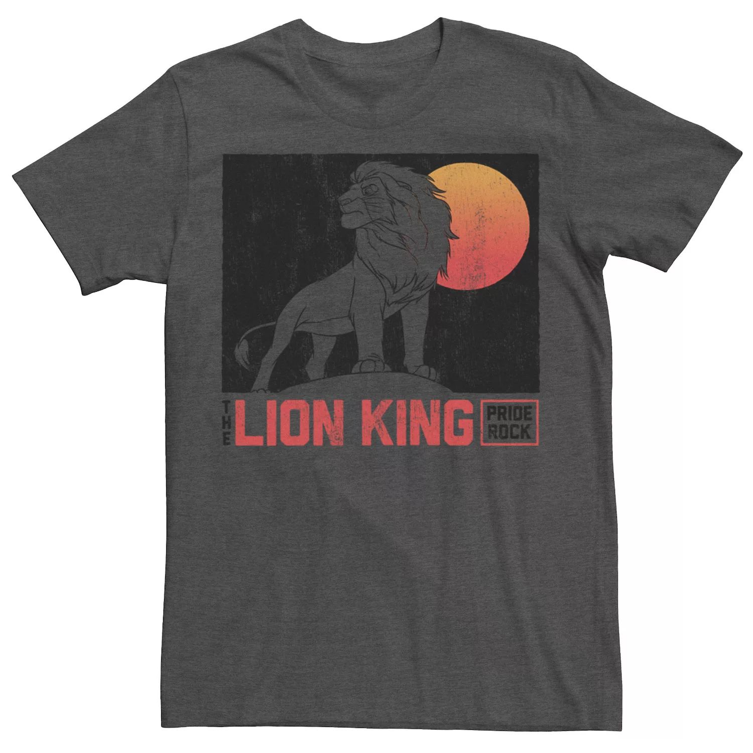 Мужская футболка Disney The Lion King Simba Pride Rock Gradient Sunset мужская футболка disney s the gradient sunset trio lion king