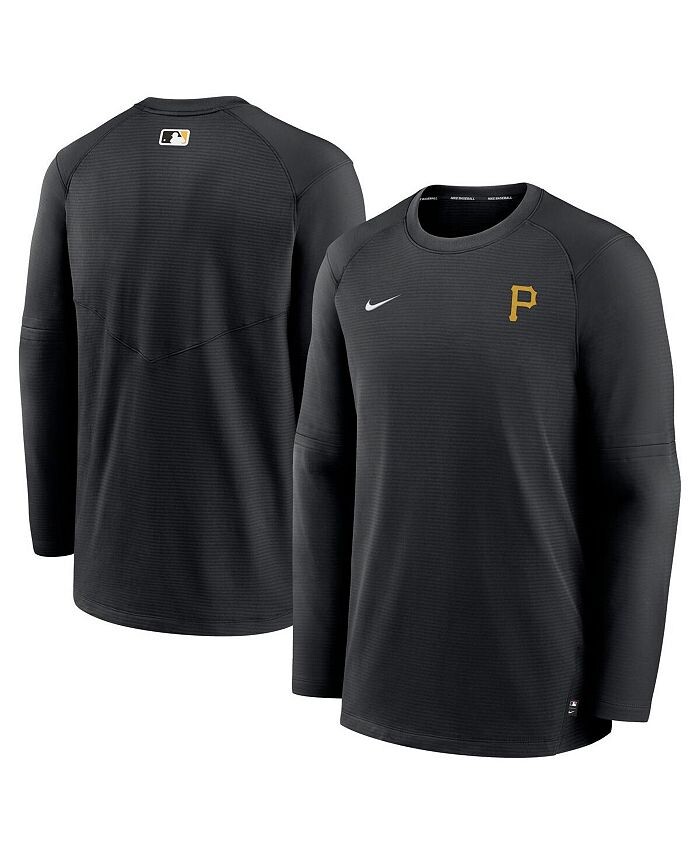 

Мужская черная футболка с длинным рукавом и логотипом Pittsburgh Pirates Authentic Collection Performance Nike, черный