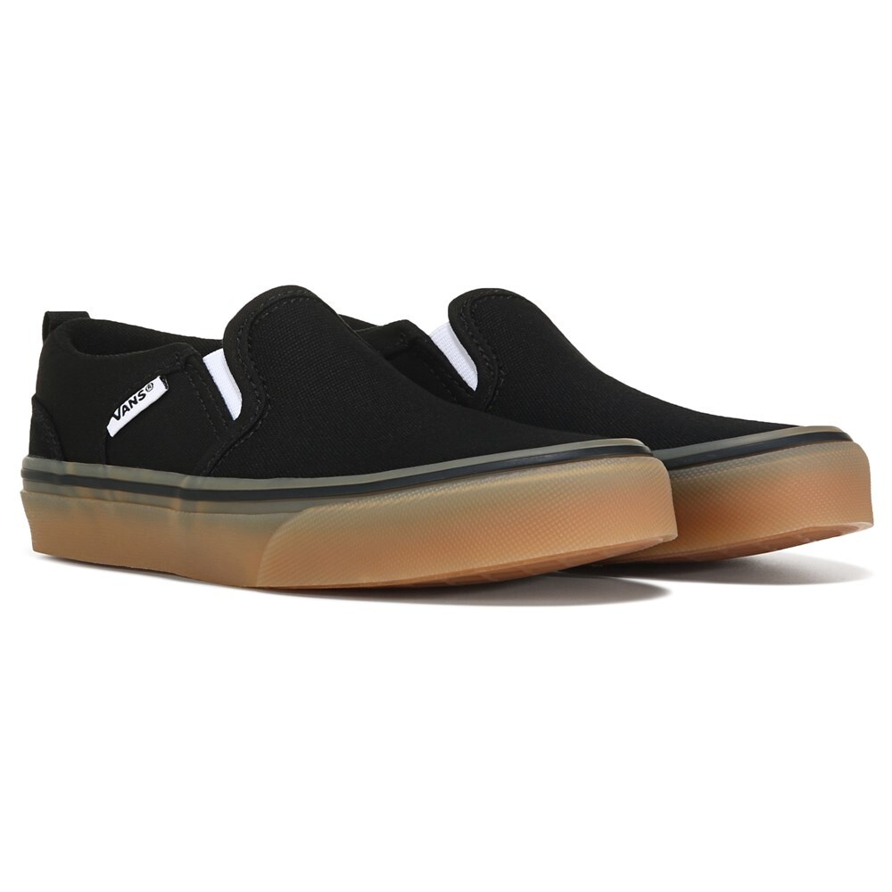 

Детские слипоны Asher Little/Big Kid Vans, черный