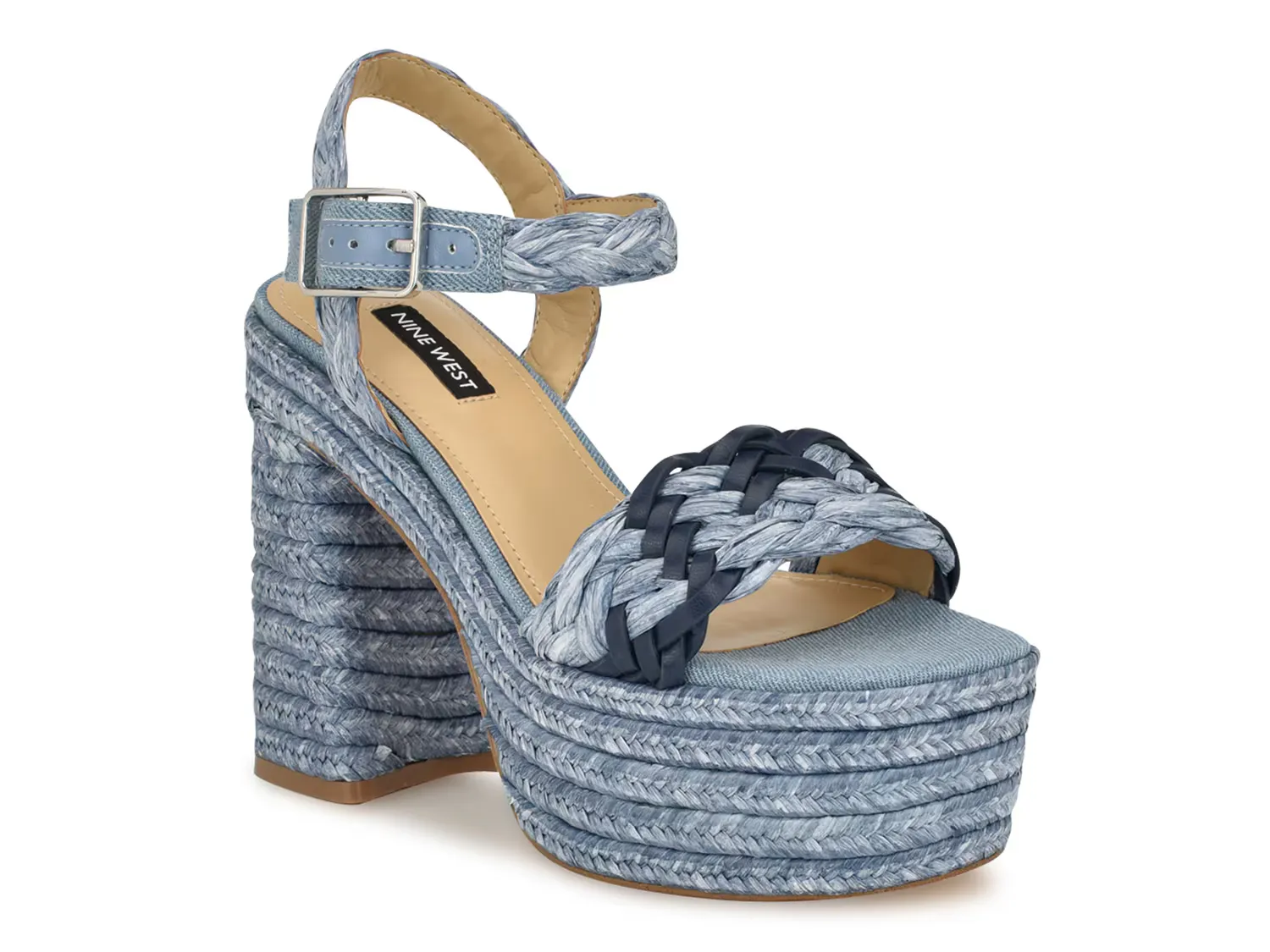 

Сандалии Jolane Platform Sandal Nine West, светло-голубой