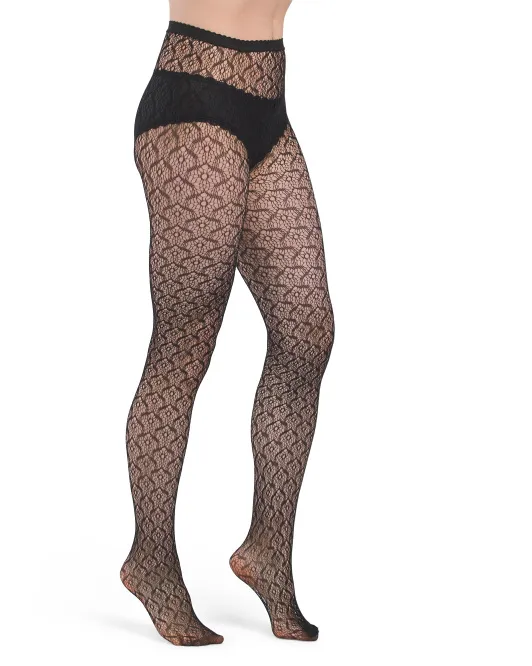 

Колготки в сеточку Diamond Point Stems, черный