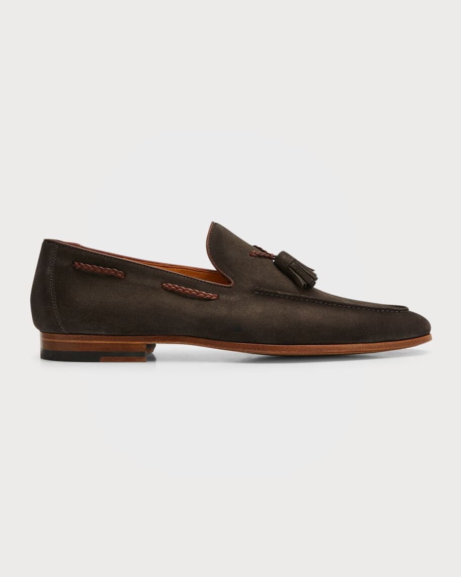 

Мужские замшевые лоферы с кисточками Magnanni