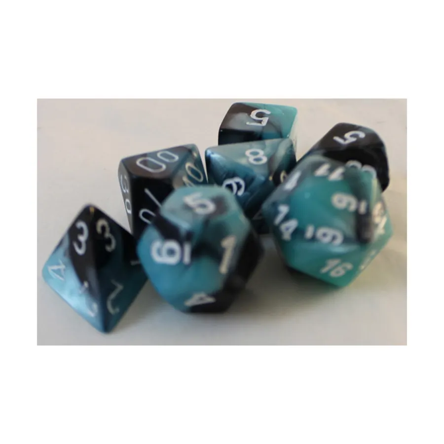 

Полиэфирный комплект Black & Shell с белым (7), Dice - Gemini - Poly Sets (Chessex)