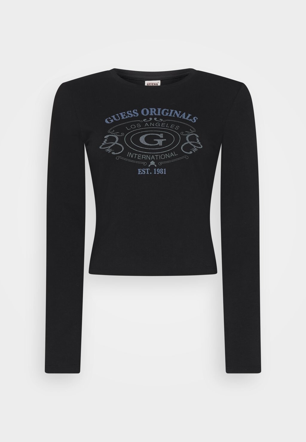 

Топ с длинными рукавами Guess Originals, черный