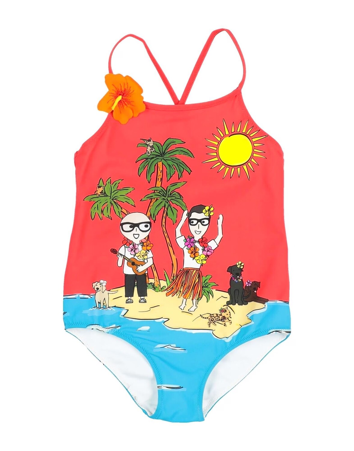 

Цельный купальник Dolce&Gabbana, красный