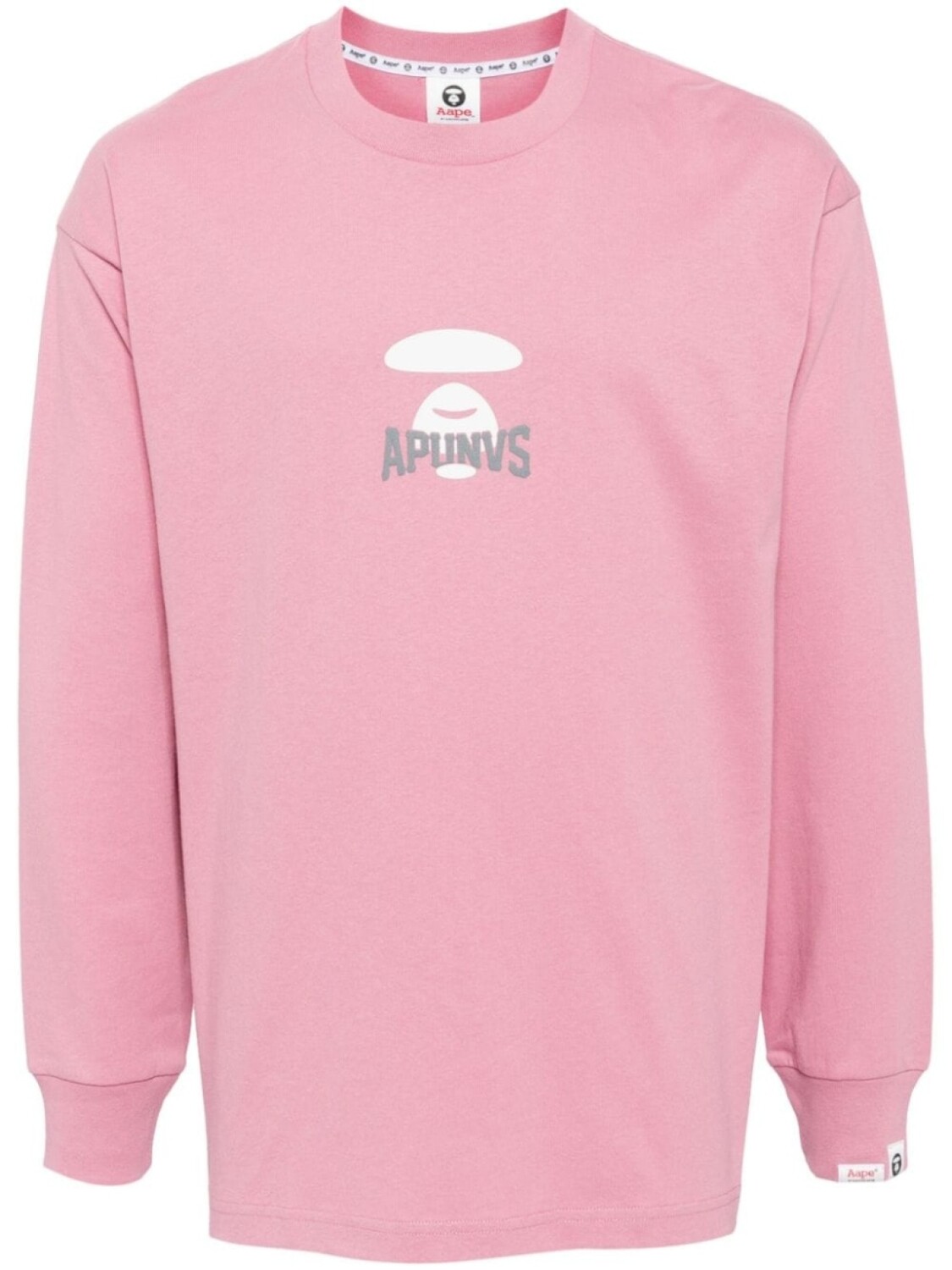 

AAPE BY *A BATHING APE футболка Moonface с длинными рукавами, розовый