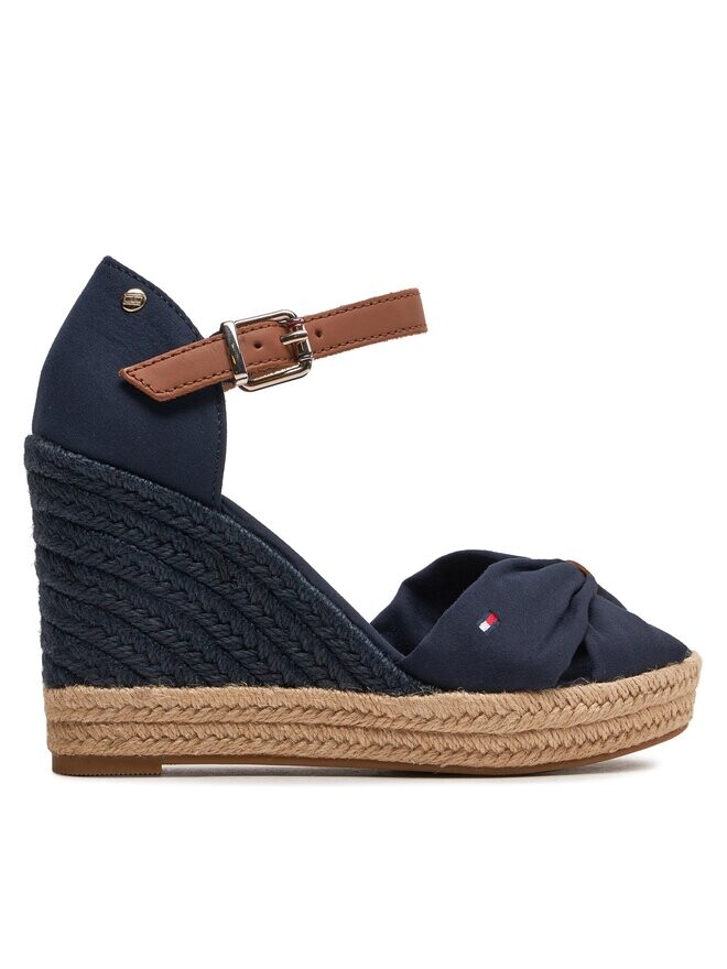 Эспадрильи Tommy Hilfiger Basic Open Toe High Wedge, темно-синий