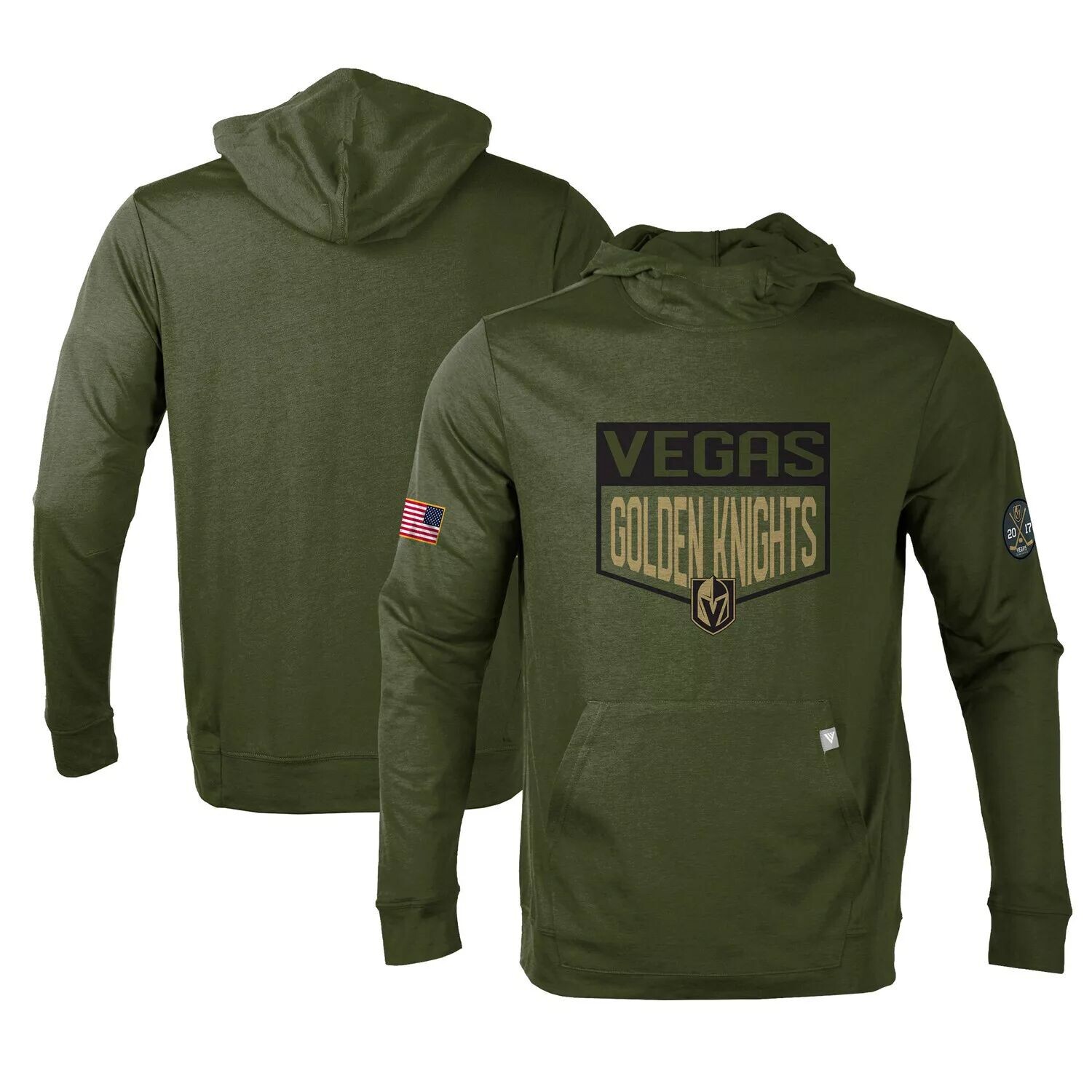 

Мужская равномерная одежда Olive Vegas Golden Knights Thrive Tri-Blend пуловер с капюшоном
