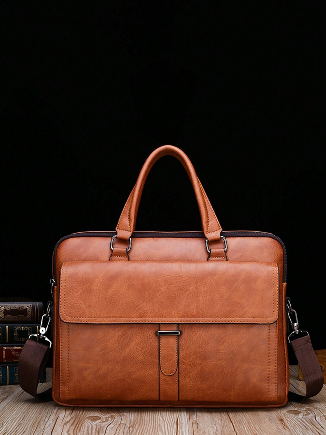

Модный мужской портфель для бизнес-ноутбука, коричневый
